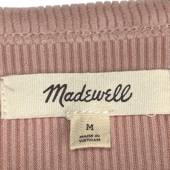 Madewell Corduroy Tie-Front Faux-Wrap Top Long Sleeve Size Medium - Picture 4 of 8